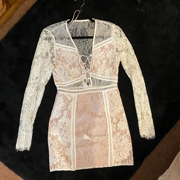 Tjd | Dresses | The Jet Set Diaries Caribbean Tjd Mini Dress In Ivory Lace  | Poshmark